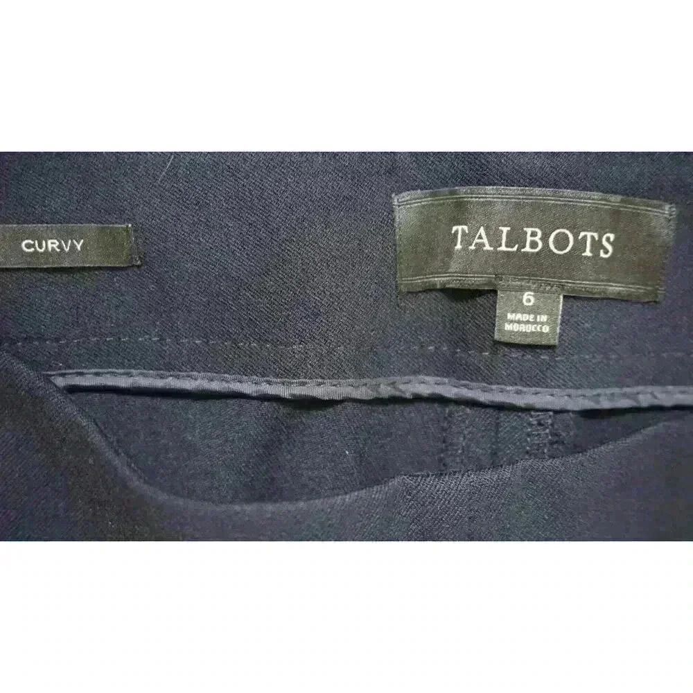 Talbots Curvy Women's Blue Straight Trouser Pants, Size 6 - Picture 5 of 14